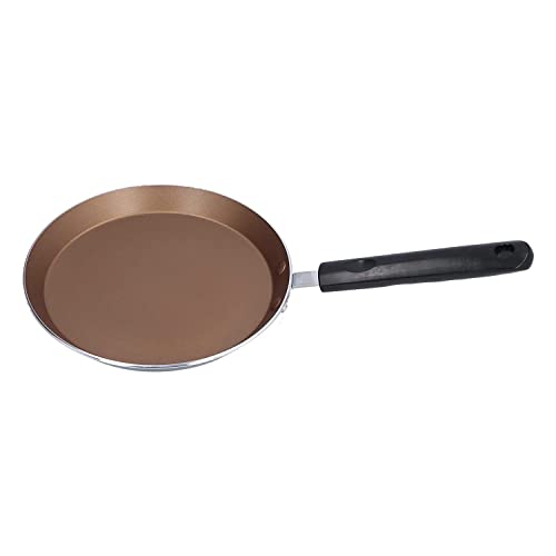 A K Homes -Pancake Pan, Harmless Frying Pan Safe Stone Fast Heat Conduction with Handle for Induction Cooker for Restaurant for Electric Stove(Gold)