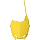 POLISPORT 8666600004 - Tabella portanumero replica OEM realizzata in plastica lucida resistente e durevole compatibile con le moto Honda in colore giallo