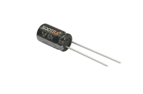 Image of Fixed Aluminum Radial Electrolytic Capacitors 1UF 63V - Pack of - 5