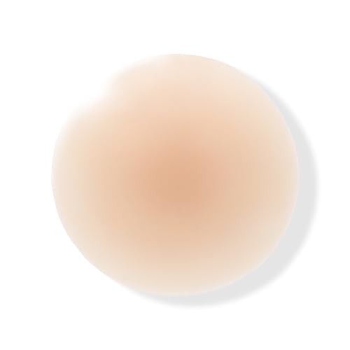 Image of Popilush Nipple Covers for Women Sticky Bra Pasties Creme Small | Adhesive Silicone Nipple Cover Pezoneras Para Mujer Nipple Shield Waterproof with Travel Case S (Fits A-C Cups)