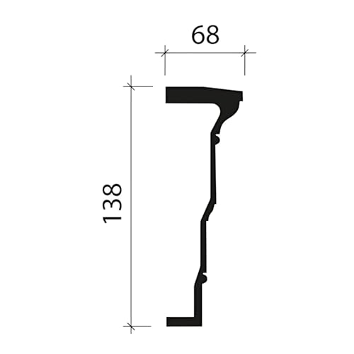 Moulure extérieure Profhome 434302 architrave haut de gamme pour profil de façade blanc 2 m