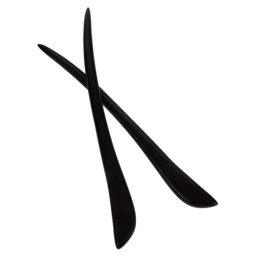 ノーブランド品 2個 ヘアピン ヘアグリップ 三つ編み用ヘアビーズ 太い髪用のヘアフォーク 髪箸 ジュエリー hair stick オリエンタルヘアフォーク 古代のかんざし 黒檀 Black