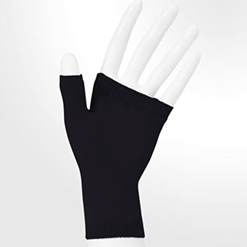 Image of Juzo Soft, 2001, Compression Gauntlet with Thumb Stub 20-30 mmHg, for Men Women, Left, Extra Large, Black, Extra