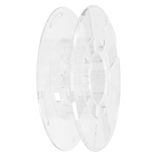 Homoyoyo Carrete de Cable de Extensión de 0,25 Kg Transparente, Rueda de Almacenamiento para Cables Eléctricos, Portacarrete de Alambre Plástico Resistente para Gestión y Organización