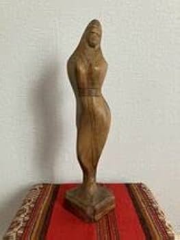 Amazon.co.jp: アイヌ女性像カービング彫刻 木彫 樹女 抽象 官能