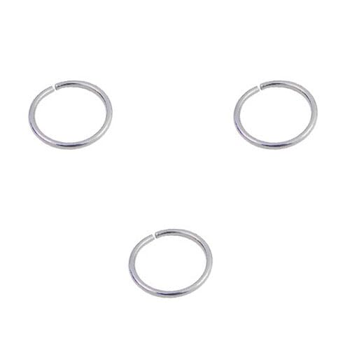 DENI 3 aros para nariz muy finos y muy pequeños sin cierre, lisos y antialergicos, 6mm diámetro interior y 0,6mm grosor