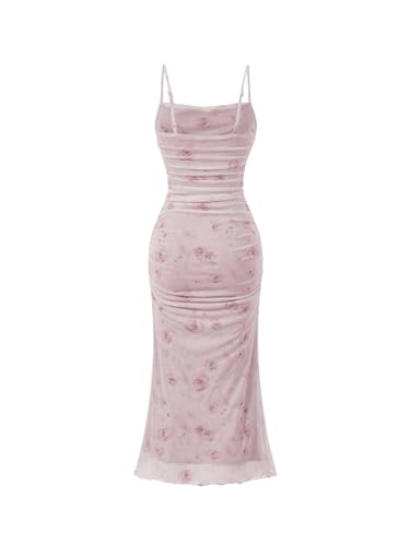 Image of GORGLITTER Women's Floral Spring Summer Wedding Guest Dress Bridal Shower Cocktail Tea Party Beach Midi Sun Dress 2026