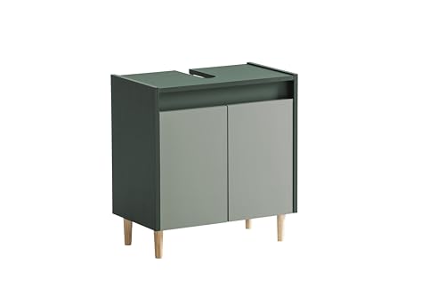 Schildmeyer Lovis Waschbeckenunterschrank 157031, Waldgrün / Pistazie, 56,9 x 33 x 60,1 cm