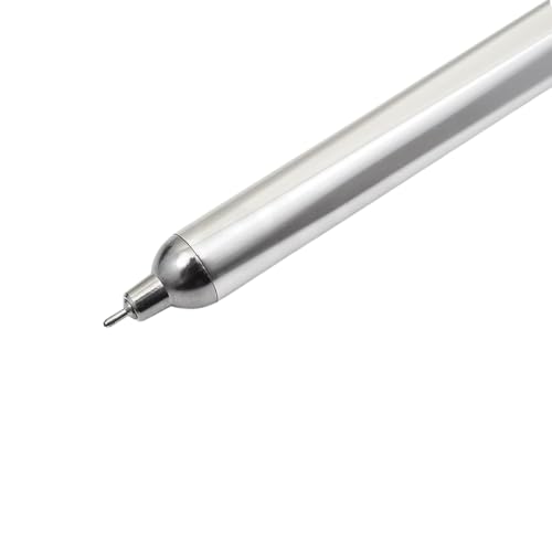 Image of OHTO GS01 Ballpoint Pen 0.7mm Medium Tip Black Ink | Silver Metal Body | Smooth Writing Japanese Pen for Office & Professional Use Made In Japan