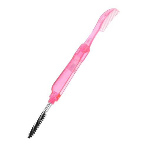 SHERCHPRY Plegado De Pestañas Color Color 2in1 Cepillo De Maquillaje Y Cepillo De Maquillaje De Cejas Separador De Pestañas De Herramientas De Preparación Y Preparación Para Mujeres Rojo