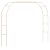 Purlyu Metal Pergola Arbor Steel Garden Arch,Wedding Arch 7'10" High x 4'6" Wide or 6'.5" High x7'.6" Wide, Garden Arbor for Various Climbing Plant, Outdoor Garden Lawn Backyard(PLGR221OW)