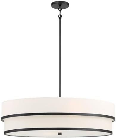 Minka Lavery 2448-66A Cascade Pendant, 4-Light, 400 Total Watts, 32-in H x 20.75-in W, Coal Black