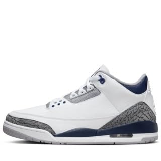 AIR JORDAN 3 RETRO 10.5 ホワイト/ミッドナイトネイビー Amazon.com | Jordan Air 3 Mens Retro CT8532 140 Midnight