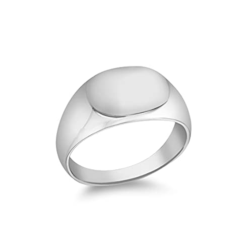 Chevalière Argent 925 Tuscany Silver bague en métal précieux poli