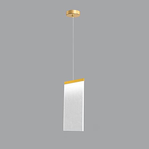 Chandelier LED acrylique suspendu doré 5W dimmable pour luminaire de salle à manger