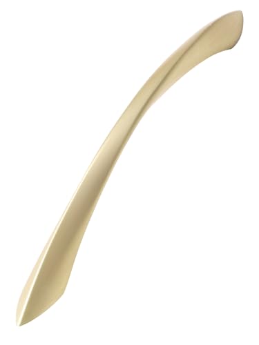 Image of Brushed Gold Cabinet Pulls 6.3 Inch Arch Twisted Brass Handles Drawer Kitchen Cupboard Bathroom Dresser Cabinet Hardware Zinc Alloy 5 Pack