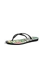 Havaianas Women's Slim Tropical Sandal, Black/Black/Imperial Palace, 9/10 M US
