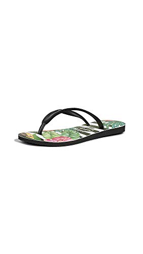 Havaianas Women's Flip Flop Sandals, Black/Black/Imperial Palace, 6