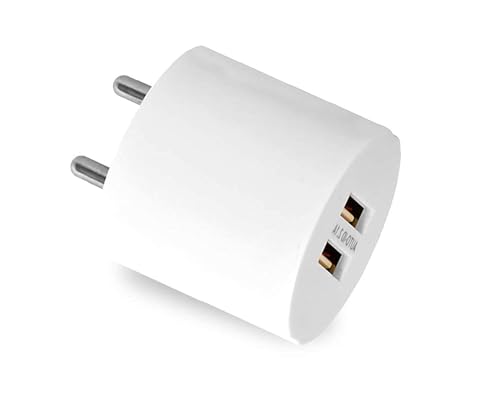 Image of Dual Port Charger for Xiaomi Redmi 13C 5G / 13 C Charger Original Adapter Like Android Mobile Fast USB Wall Charger with 1 Meter USB Type C Charging Data Cable (3.4 Amp, TOVC3, White)