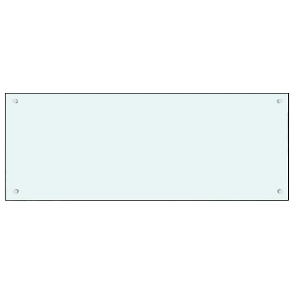 Solivagant Küchenrückwand 2 pcs Weiß 100 x 40 cm Gehärtetes Glas, Küche Esszimmer,Küchenhelfer -utensilien, 13.64 kg-3415422