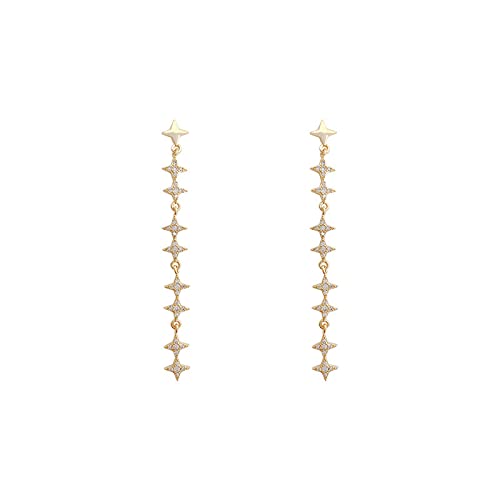 Boucles d'oreilles étoile à aiguille en argent S925 à offrir pour un anniversaire