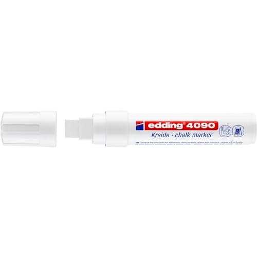 Marqueur pour fenêtre blanc pointe large effaçable Edding