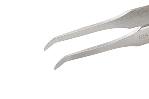Weller Erem 12ASA Precision Tweezers with Flat Rounded Tips for gripping Components, Silver - Image 2