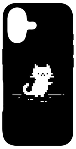 Cute Cat Minimal Pixel Art Nostalgic Retro 8-bit Gamer �X�}�z�P�[�X iPhone 17 �p