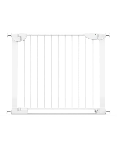 35-37.75' SizeWise™ Metal Pressure Mounted Baby & Pet Gate | for Hallways and Doorways | Flat-Step/Low Threshold Design for Extra Safety | Extra-Wide Opening | 2-Way Auto-Close (29.38' Passage)