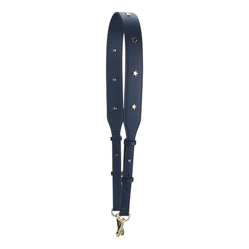 Sangle de sac en cuir bleu foncé et bandoulière de remplacement amovible à étoiles