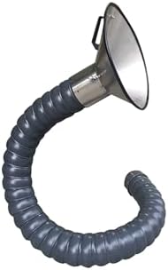 360° Rotatable Fume Extraction Arm - Industrial Ventilation Duct with Heat-Resistant Flexible Tube & Clamp for Welding, Soldering, and Workshop Air Quality Improvement