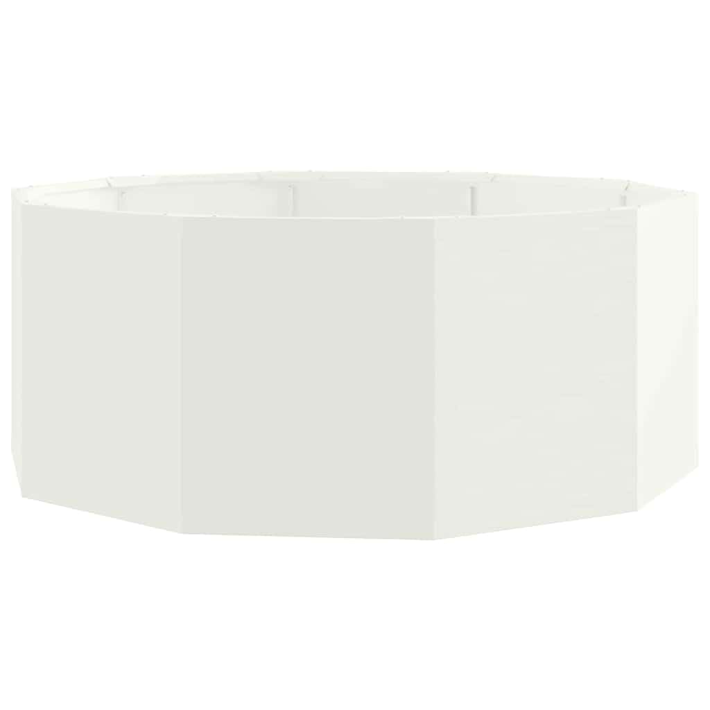 Donica Ogrodowa Biała Stal Okrągła 90x90x35 cm Wytrzymała Donica Zewnętrzna na Taras Balkon Ogród Łatwy Montaż Niskie Wymagania Konserwacyjne