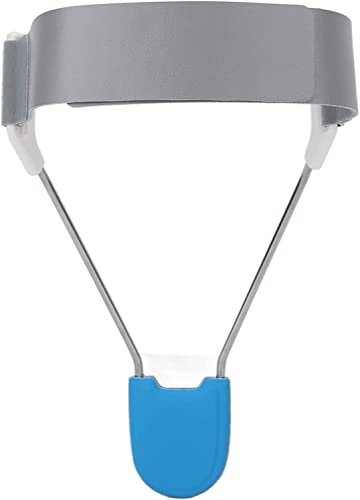 Collarín ortopédico azul anti-cabeza baja ideal para teletrabajo y oficina con calor