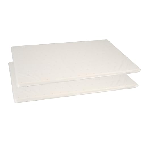 Talatex 100% Natural Premium Thin Latex Pillow Cushion 0.8'' High Set of 2, Adjustable Pillow Helps Relieve Pressure (Queen (28'×16'))