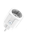 Smart WLAN Steckdose 1 Pack, Alexa Zubehör WiFi Steckdose mit Strommessung, Sprachsteuerung & Timer, Smart Home funktioniert mit Alexa, Google Home