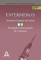 Portada de Enfermeros del servicio canario- hopital universitario de canarias. Temario. Volumen iii