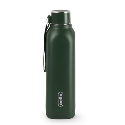 Image of Cello Puro Steel-X Royce 900 | Inner Steel Bottle | PU Insulation | Cold Insulated Bottle | Best Usage for Office /School /College /Gym /Picnic /Home /Fridge | 650ml, Mint Green