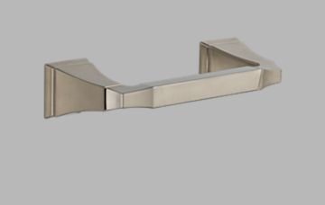 Delta Dryden (1-Pack) Toilet Paper Holder Brilliance Stainless Steel Tissue Roll Holder for Bathroom Organization and Storage Pivoting Toilet Tissue Holder Wall Bathroom Accessories 75150-SS
