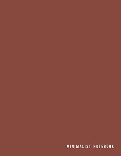 Minimalist Notebook: Red Wine Cover Unlined Notebook Large (8.5 x 11 inches)