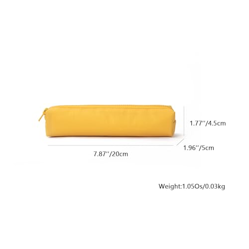 Image of Oxford Fabric Color Pencil Case Multifuncional and Simple with Zipper for School (Yellow,Oxford Fabric)