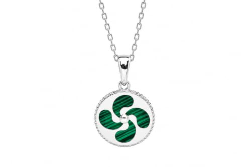 Pendentif Lauburu argent et malachite contre la monotonie des bijoux ordinaires