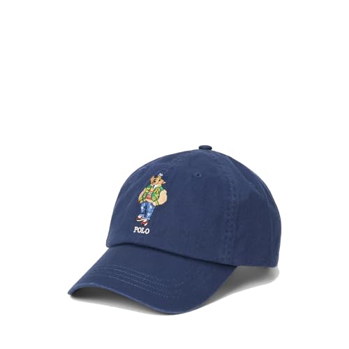 Polo Ralph Lauren Gorra de béisbol algodón Azul Marino con Bordado de Personaje, Polo Bear 710950653-001