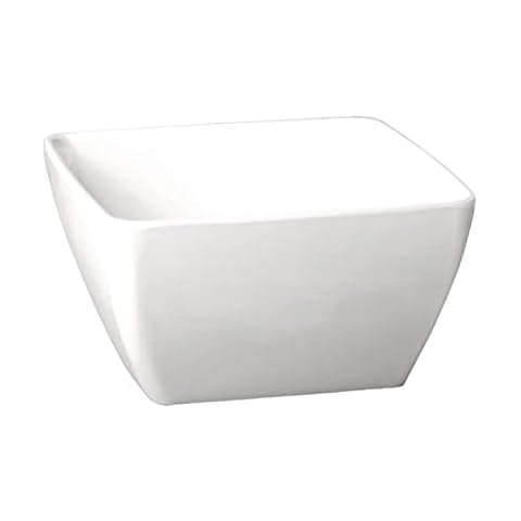 APS GF134 Melamine Square Bowl, Pure White Cover