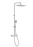 Roca A5A202EC00 - Columna de ducha termostática Even-T SQUARE, Version Nueva, Cromado
