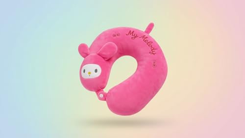 Image of Soft and Comfortable Cartoon Designed U-Shaped Kids Travel Neck Pillow for Airplane Car Flight Head Neck Support for Boys and Girls (Pack of 1, Pink)