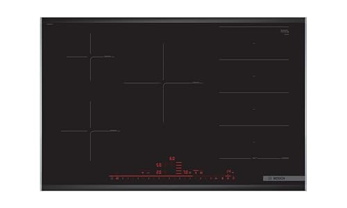 Bosch PXY875DC1E Serie 8 Induktionskochfeld, 80 cm breit, FlexInduction freie Platzwahl, MoveMode voreingestellte Leistungsstufen, GutFry Bratsensor, PowerBoost schnelleres Kochen, Schwarz
