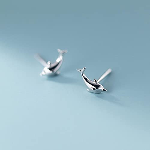 Boucles d'oreilles dauphin argent 925 véritable d'une brillance pure