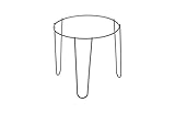 HERSIG - Soporte para maceta o macetero | Soporte forja negro decoración casa, jardin o balcón, d20x19,5cm