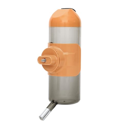 Kwueiit犬 みずのみ器 ペット給水器 犬 ウォーターノズル 水飲み器 給水ボトル 犬みずのみ機 ペットボトル 給水器自動 水分補給 水漏れ防止 ペット吊り下げ半透明水飲み場 取り付け 簡単 小/中型犬に適用 500/700ML (500ml,イエロー
