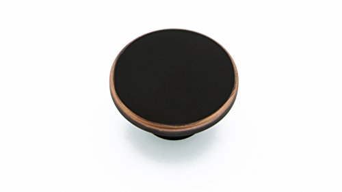 LGM-Beschlag Möbelknopf Frankfurt, Design, Vintage, Kunststoff - schwarz-kupfer, 35 mm x 19 mm x 35 mm, 44902 Cover